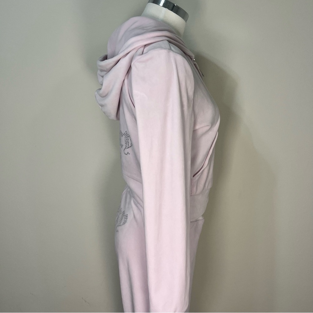 Juicy Couture x Aeropostale Baby Pink Velour Tracksuit Set Y2K Women’s Size M - Picture 5 of 15